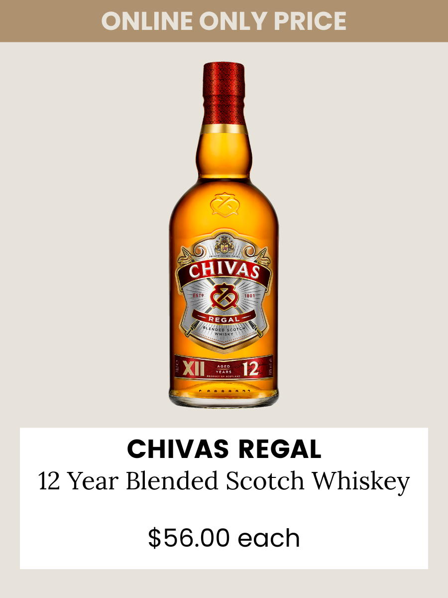 Chivas Regal 12 Year Blended Scotch Whiskey 700mL