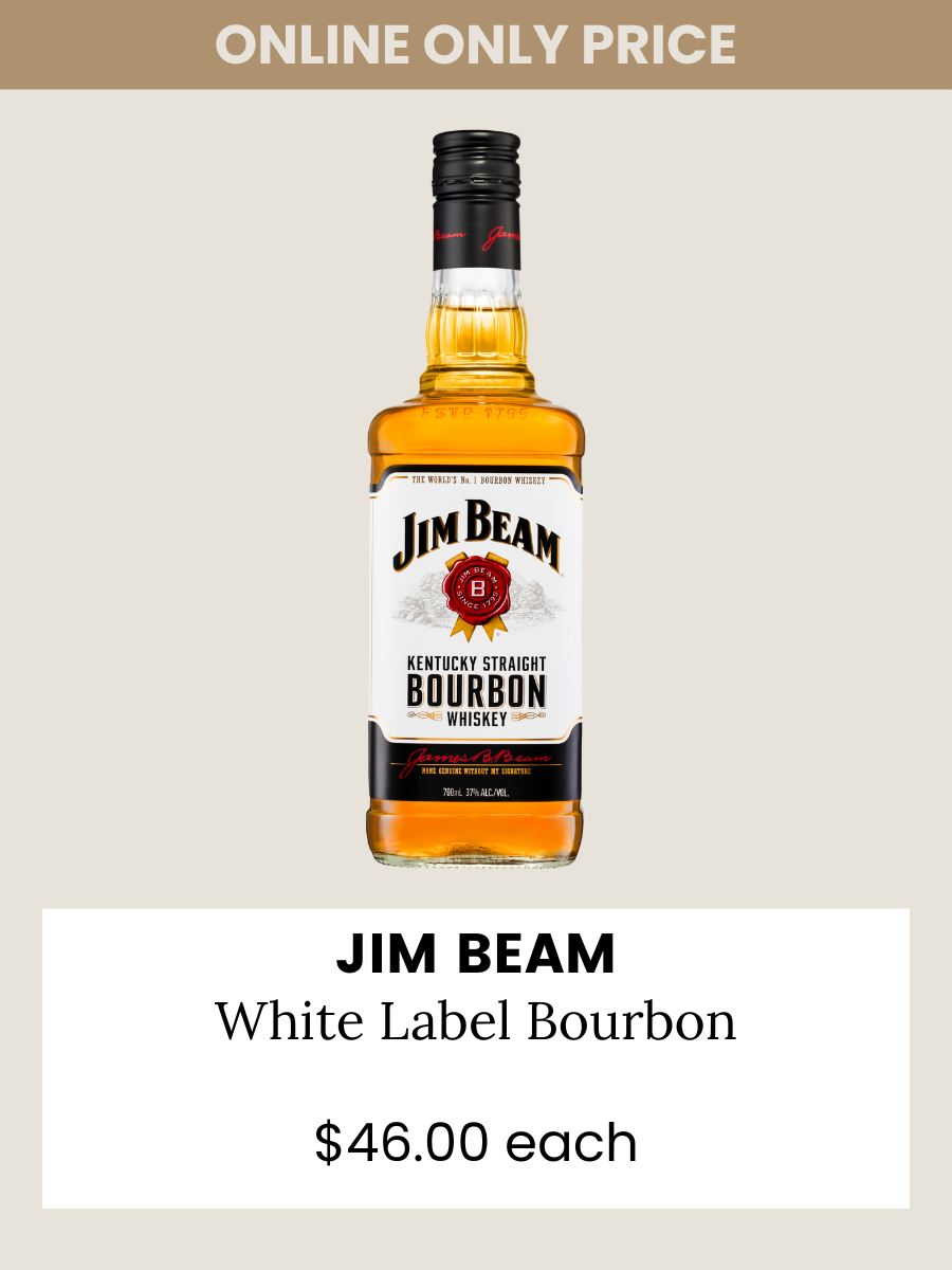 Jim Beam White Label Bourbon 700mL