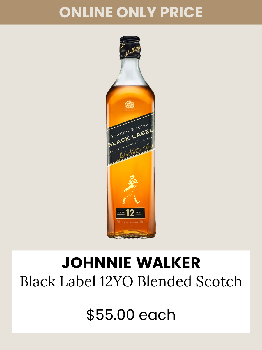 Johnnie Walker Black Label 12YO Blended Scotch 700mL