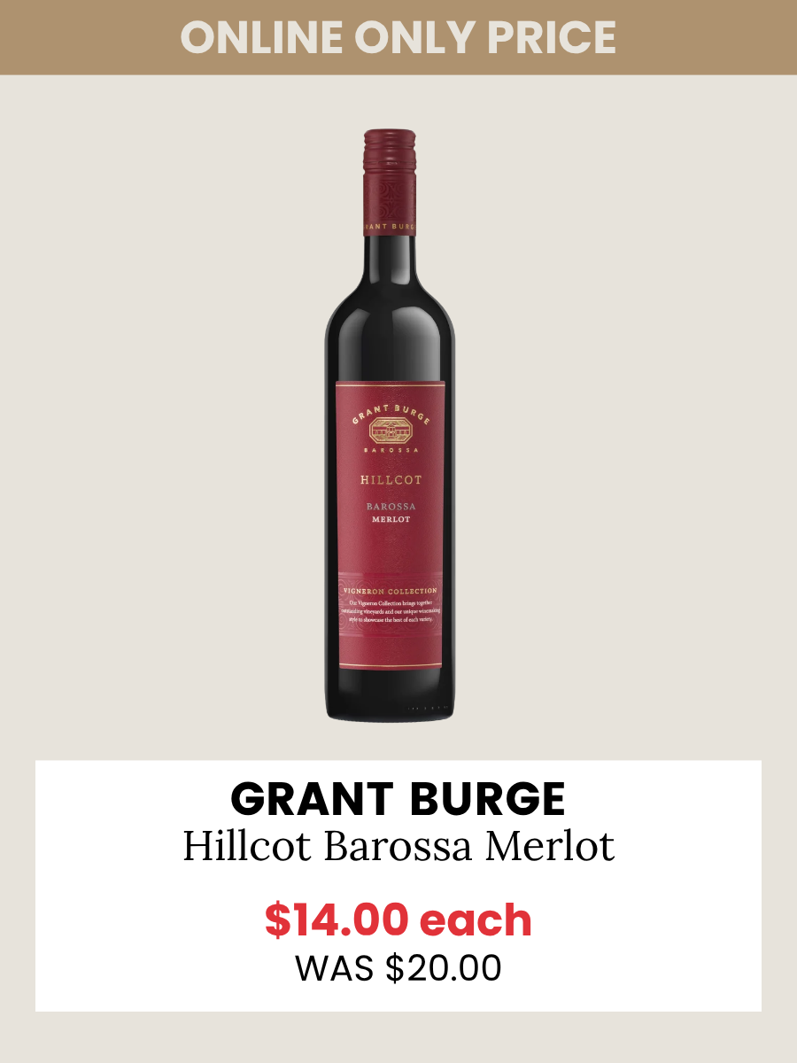 Grant Burge Hillcott Barossa Merlot 2022 750mL