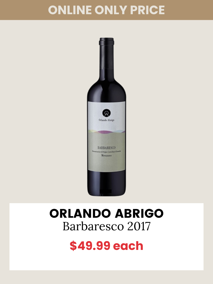 Orlando Abrigo Barbaresco 2017 750mL