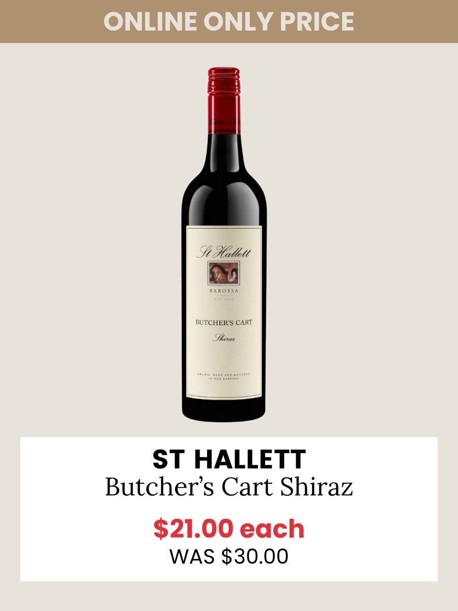 St Hallett Butcher's Cart Shiraz 2022 750mL